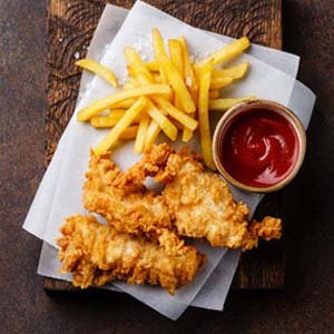 Chicken Pieces and Chips